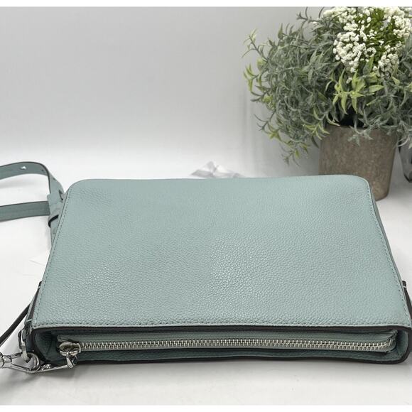 Kate Spade Authenticated Leather Margaux Med Convertible Crossbody Hazy Blue - Picture 14 of 16